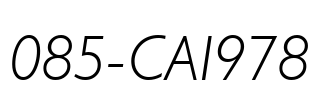 085-CAI978 Font Image