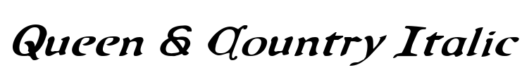 Queen & Country Italic Font Image