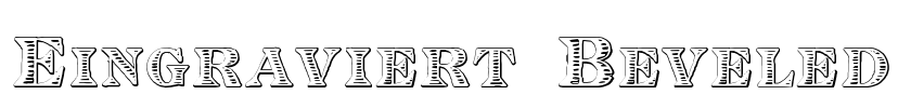 Eingraviert Beveled Font Image