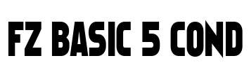 FZ BASIC 5 COND Font Image