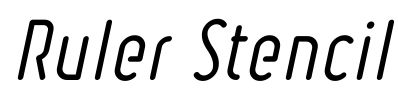 Ruler Stencil Font Image