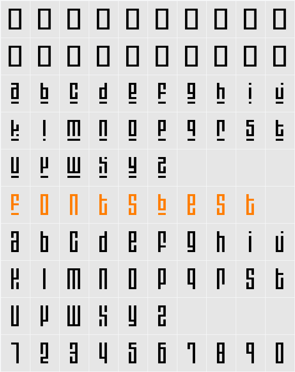 Blackout3 Character Map