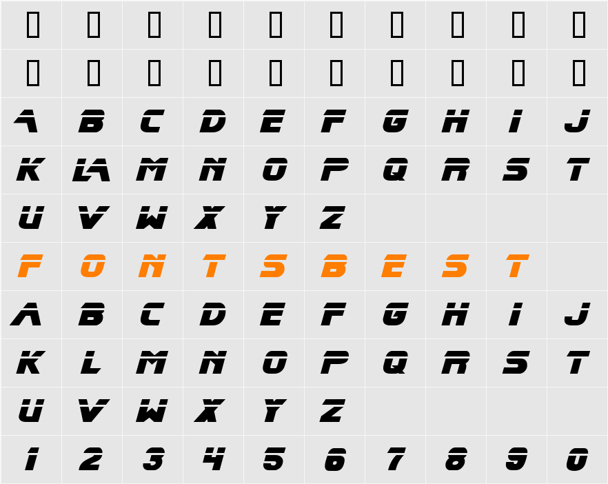 242-CAI978 Character Map