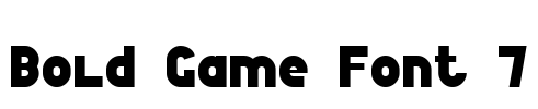 Bold Game Font 7
