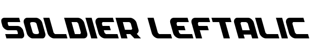 Soldier Leftalic Font Image