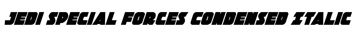 Jedi Special Forces Condensed Italic