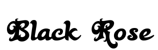 Black Rose Font Image