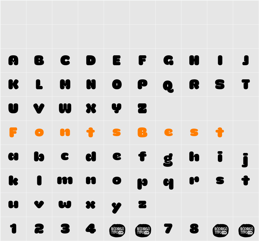 La Mona Pro Character Map