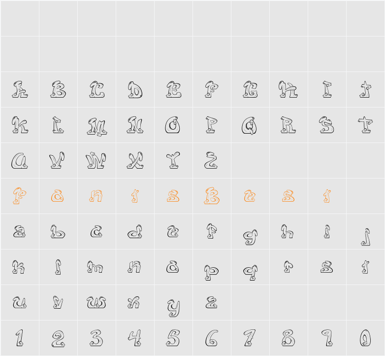 Eazy 3 Character Map