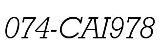074-CAI978 Font Image