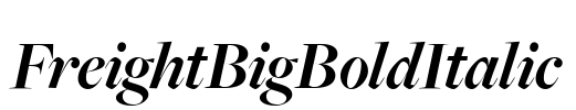 FreightBigBoldItalic Font Image