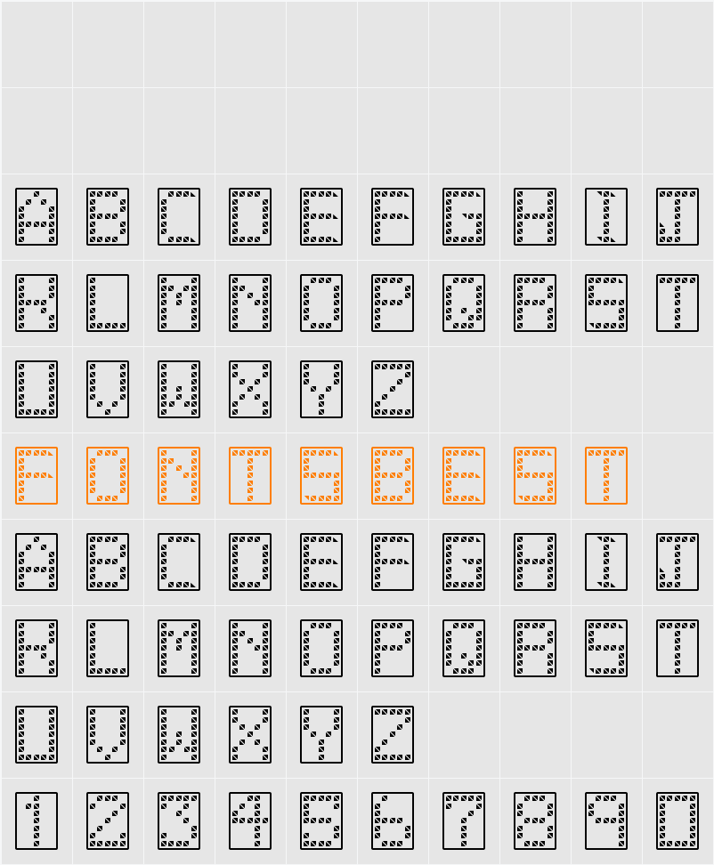 11vator tfb Character Map