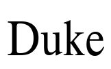 Duke Font Image