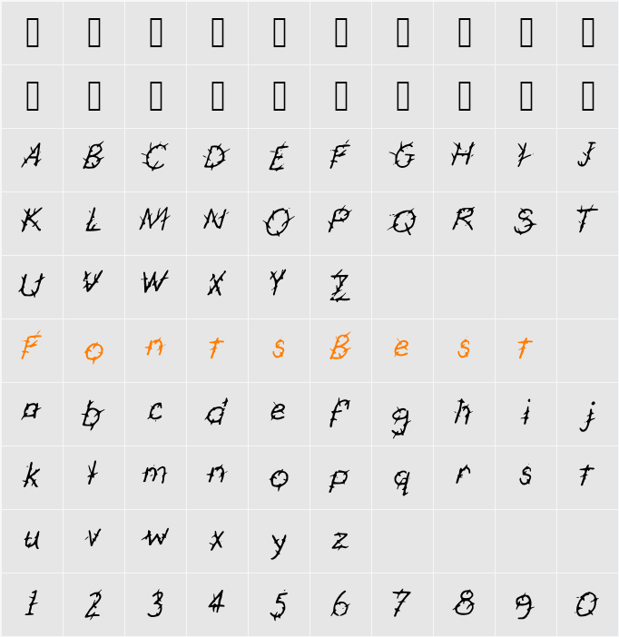 GennaroPalmieriThorny Character Map