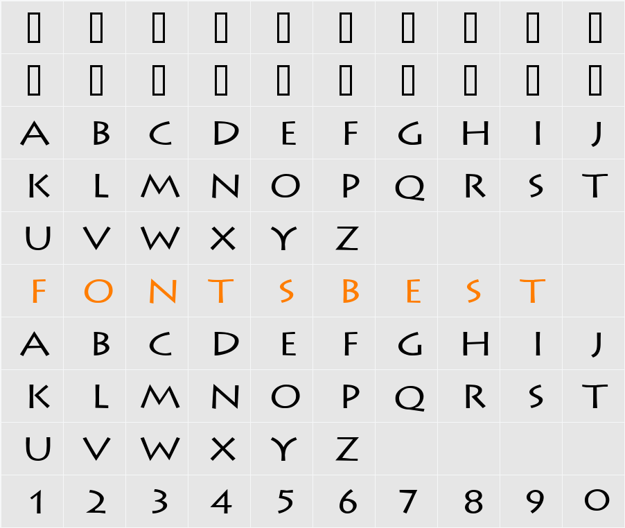 Liste Wide Character Map