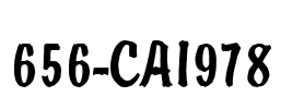 656-CAI978 Font Image