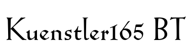 Kuenstler165 BT Font Image