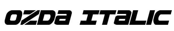 Ozda Italic Font Image
