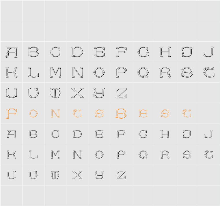 Dolphus-Mieg Alphabet Two Character Map