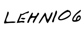 LEHN106 Font Image