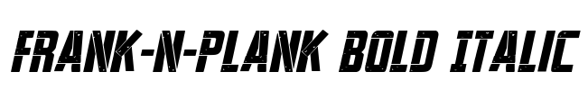 Frank-n-Plank Bold Italic Font Image