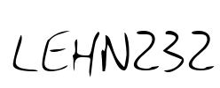 LEHN232 Font Image