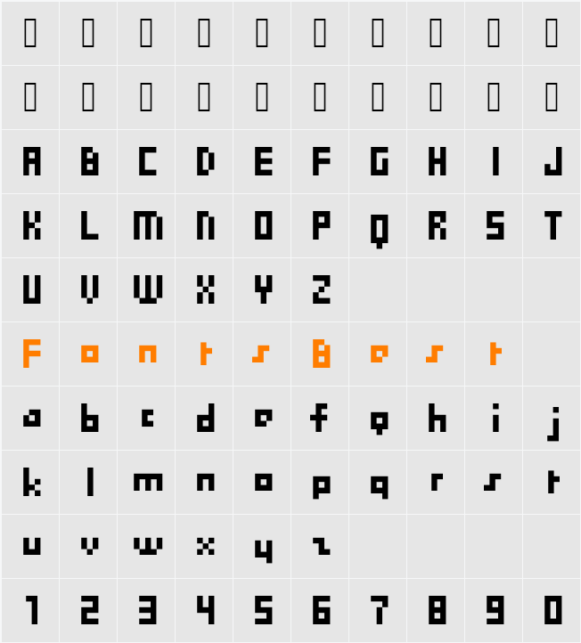 pix Character Map