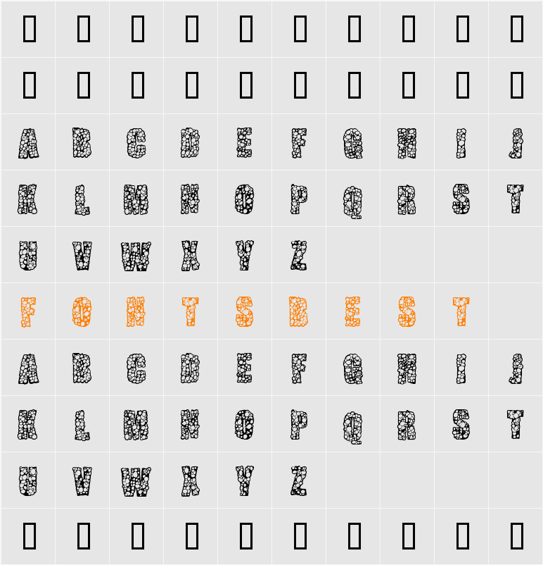 Pustule Character Map
