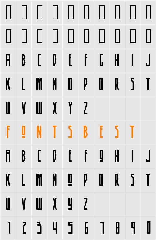SmithPremier Character Map