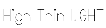 High Thin LIGHT Font Image