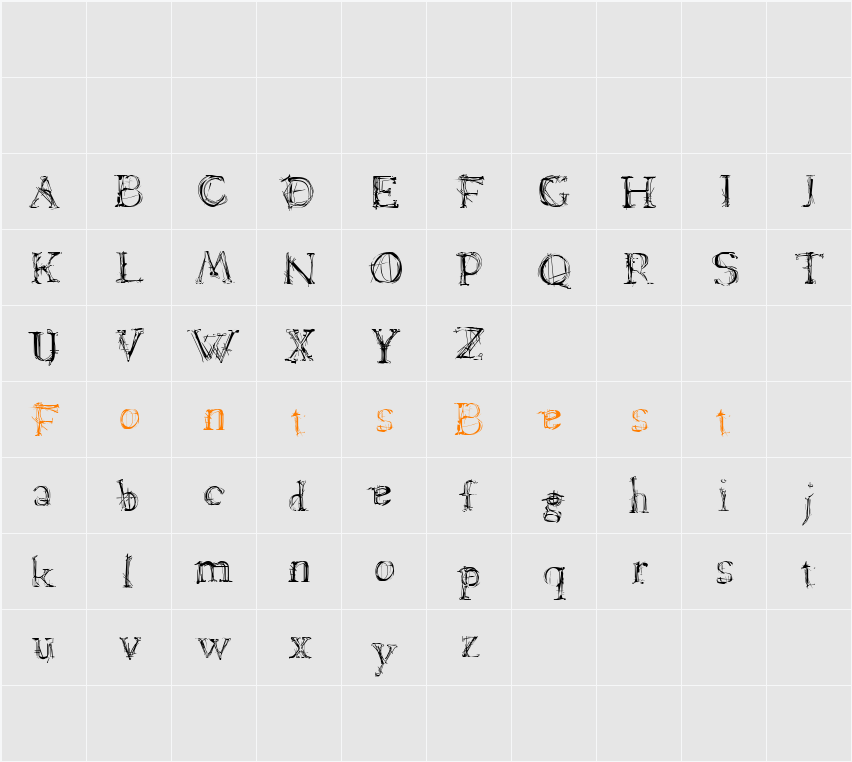 Lamenta Character Map