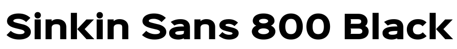 Sinkin Sans 800 Black Font Image