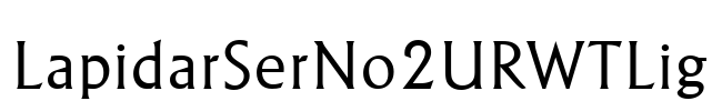 LapidarSerNo2URWTLig Font Image