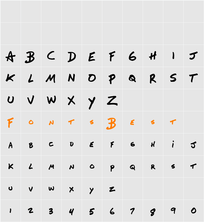Delany Character Map