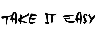 Take it Easy Font Image