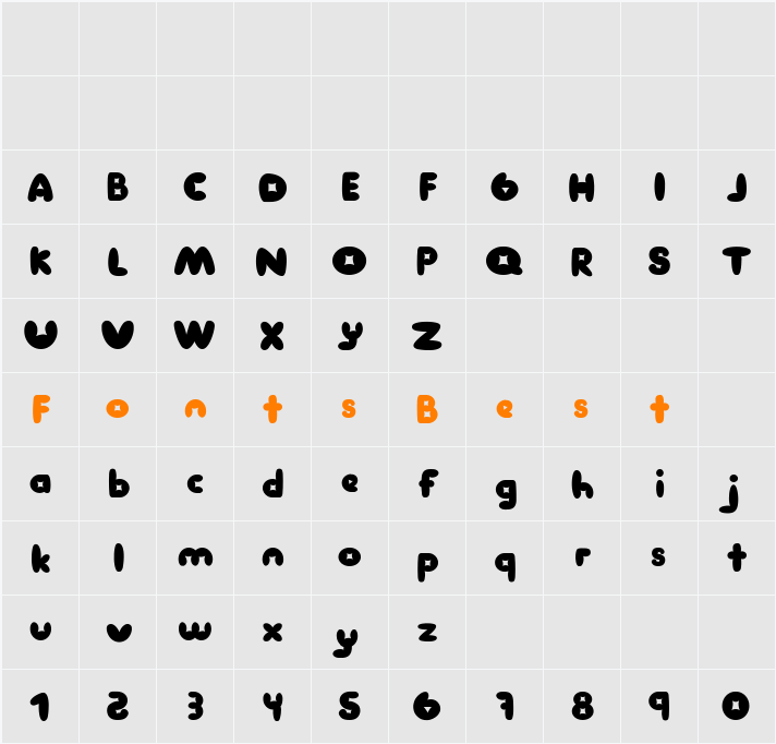 Manis Character Map