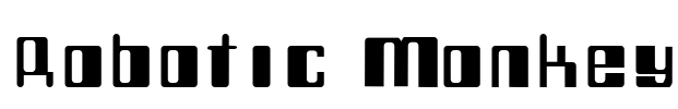 Robotic Monkey Font Image