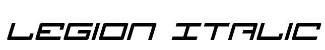 Legion Italic Font Image