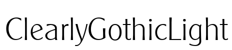 ClearlyGothicLight Font Image