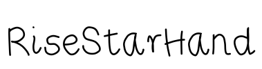 RiseStarHand Font Image