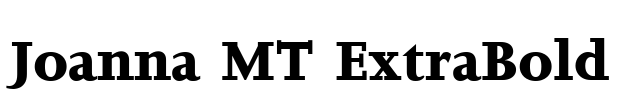 Joanna MT ExtraBold Font Image