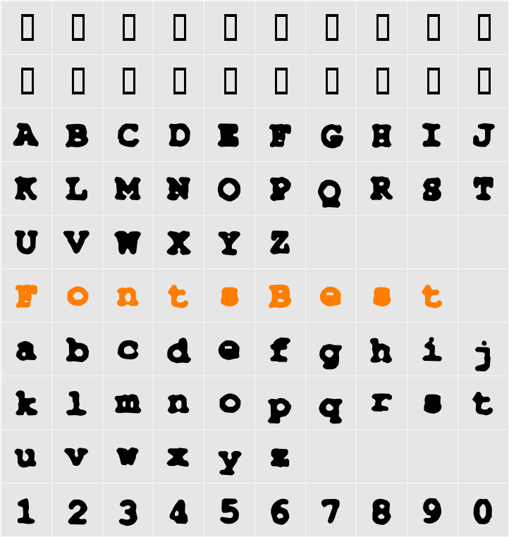 Type-Simple Character Map