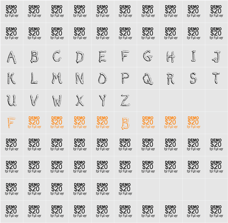 Smelted Demo Character Map
