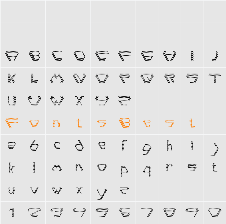 diamondpoint Character Map