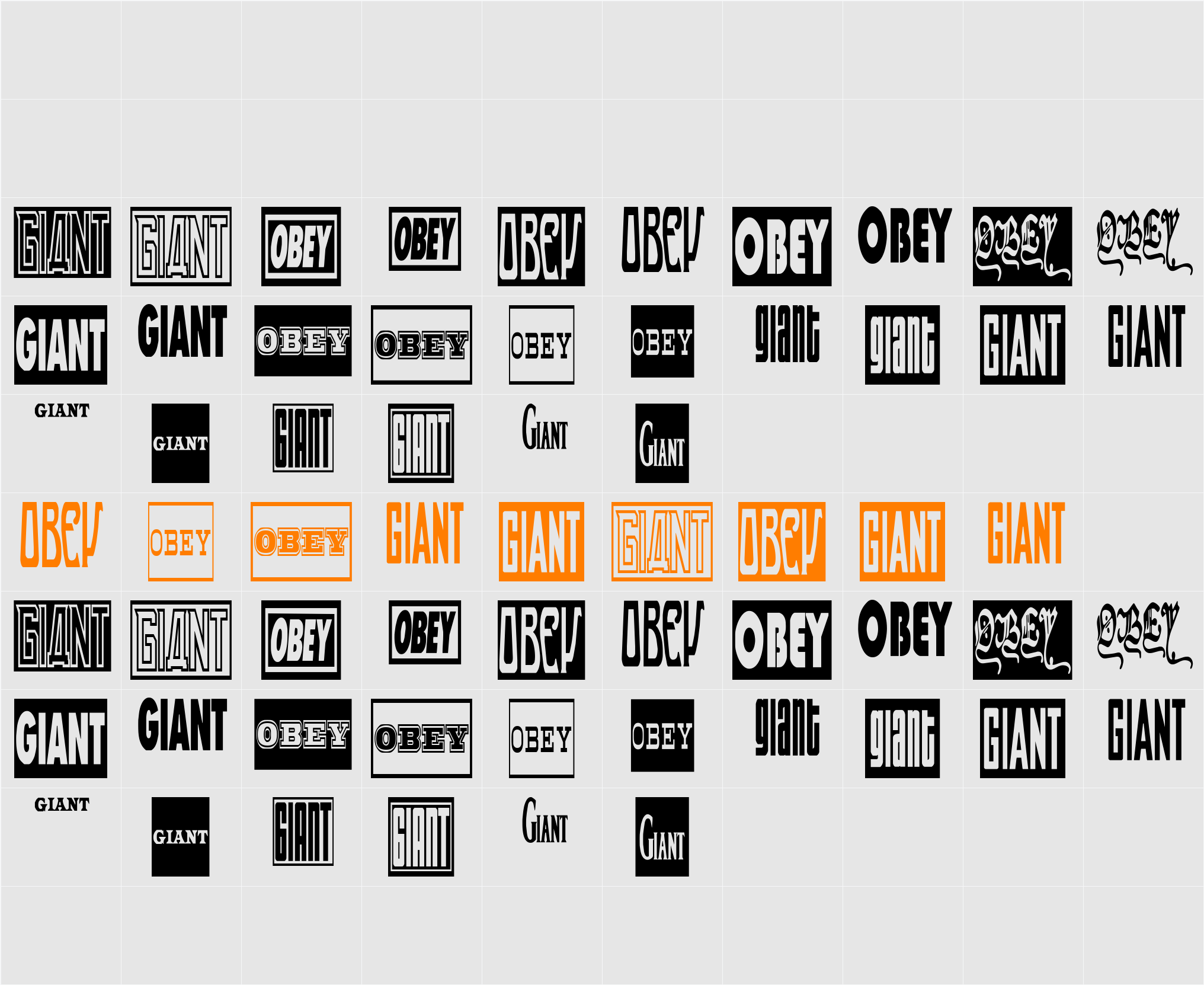 ObeyGiantPosterCondensed Character Map