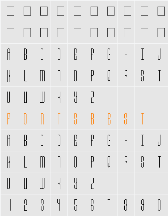 Font 33 Character Map