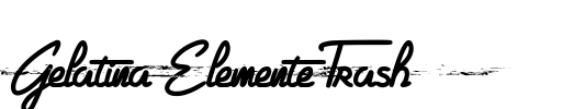 Gelatina Elemente Trash Font Image