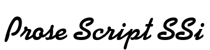 Prose Script SSi Font Image