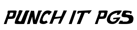 punch it PGS Font Image