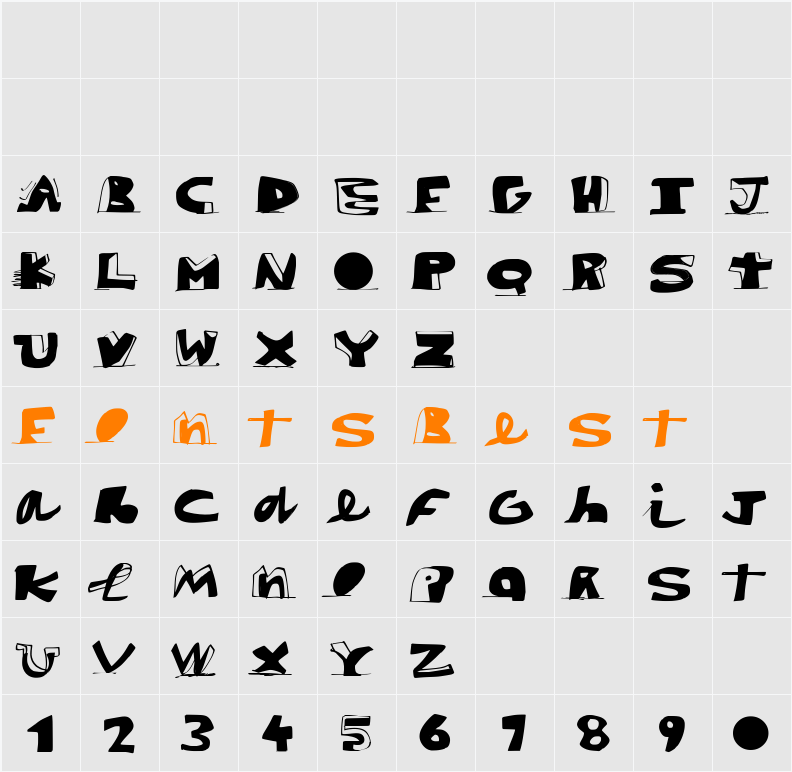 paintblack Character Map